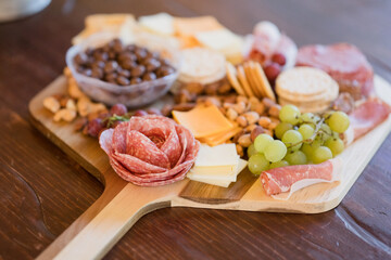Charcuterie Board on Wooden Platter
