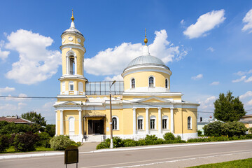 Fototapeta na wymiar Church of the Exaltation of the Holy Cross in Kolomna Kremlin in Old Kolomna city on sunny summer day