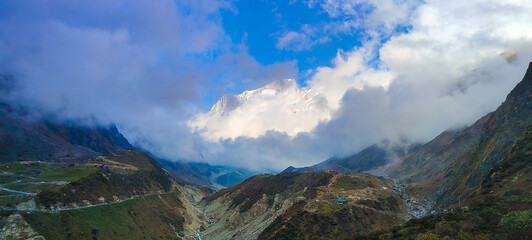 panorama of the mountains of the caucasus