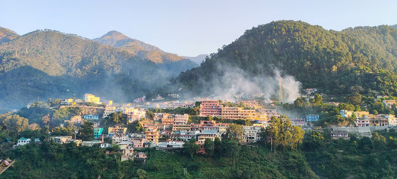 Mountain view of the city