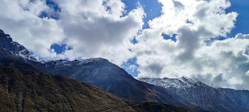 Clouds over the mountain