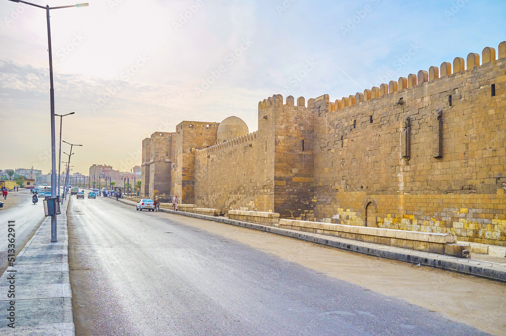 Poster The old city walls in Cairo, egypt