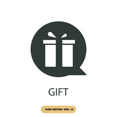 gift icons  symbol vector elements for infographic web