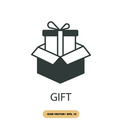 gift icons  symbol vector elements for infographic web