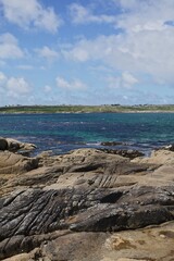 travel life in Ireland, ocean and sky. Street and animals. Green and blue. Water. Mountains. Clouds.
