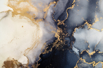 Marble ink abstract art from exquisite original painting for abstract background . Painting was...