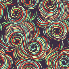 Seamless pattern with beads. Traditional ethnic ornament. Vector print. Use for wallpaper, pattern fills,textile design.