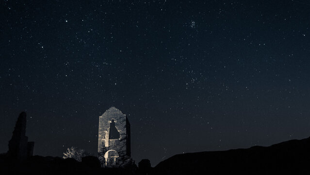 Mine Engine At Night, Caradon, Liskeard