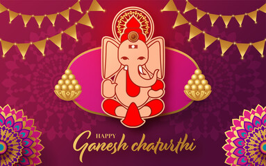 Happy Ganesh Chaturthi greetings festival