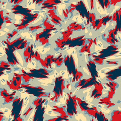  Classic marine blue red yellow seamless texture. Modern retro swim wear fashion allover print. Memphis style masculine grunge abstract background. High quality jpg swatch.