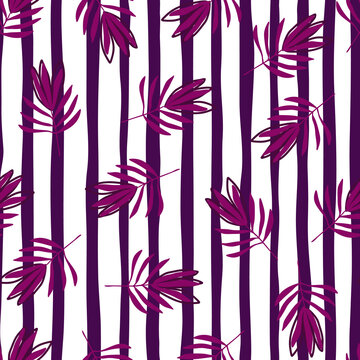 Tropical flowers seamless pattern. Tropical palm leaves wallpaper. © smth.design
