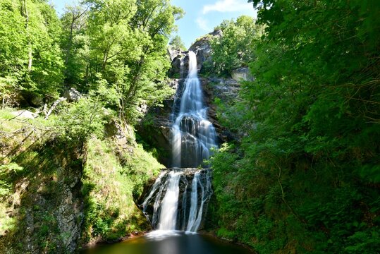 Runes Waterfall in Loz&egrave;re, Occitanie, France