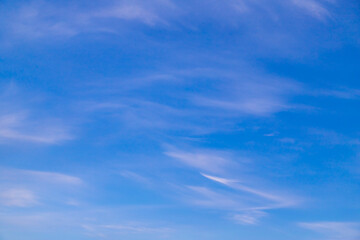 Naklejka na ściany i meble Blue sky cirrus clouds.