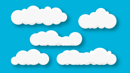 Clouds on a blue background