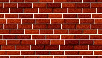 Seamless red brick wall