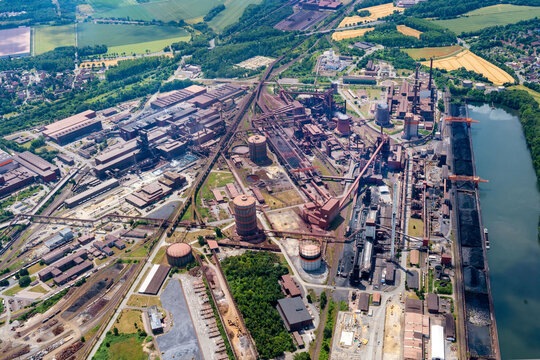 Luftbild der Salzgitter AG, Industrie, Stahlwerk