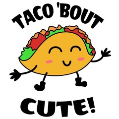 Taco Bout Cute Svg, Taco Baby vector, Mexican Food