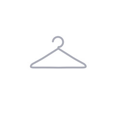 Hanger. Wardrobe aluminum item for storing clothes.