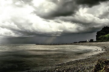 storm on the beach