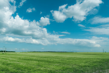 field and blue sky