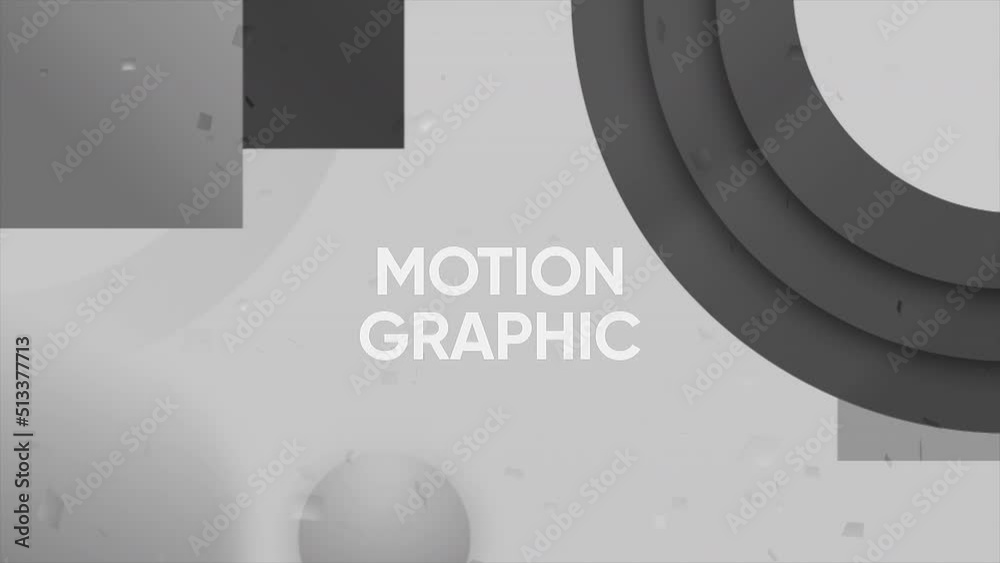 Aufkleber Intro with animation design. Motion. Simple animation with motion graphic for video insertion. Background with moving geometric shapes to insert