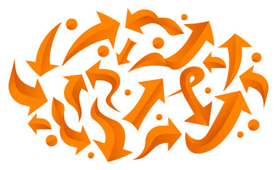 Useful collection of flat gradient arrow assets