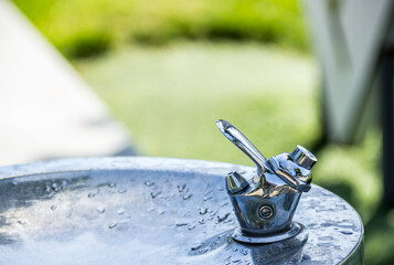 Drinking street fountain. Drinking faucet.