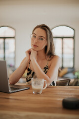 Young woman in the home office