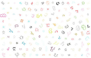 Colorful vector design made from Telugu letters, scripts, or characters. Telugu is used in Andhra Pradesh and Telangana, India as the official language.