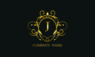 Creative monogram, icon with letter J. Logo design for your business, restaurant, invitation, label.