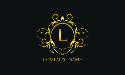 Fototapeta premium Creative monogram, icon with letter L. Logo design for your business, restaurant, invitation, label.