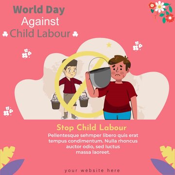 World day against child labour stop child labour in  the world.