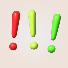 Colorful exclamation sign. Vector