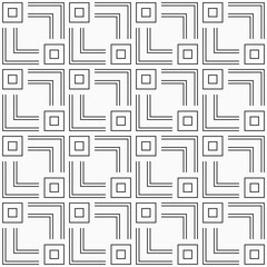 Abstract seamless vector pattern. Repeating geometric rhombuses, lattice background. Linear pattern. Black and white background.