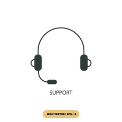 support icons  symbol vector elements for infographic web