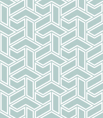 Seamless geometric background for your designs. Modern light blue and white vector ornament. Geometric abstract pattern