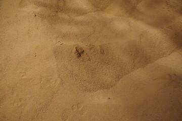 Gelbe Sandfläche mit Muster