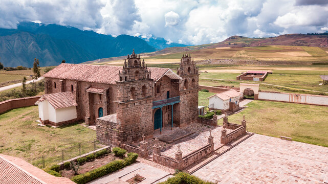 Photograph of the Temple of Tiobamba in Maras, Cusco Peru.