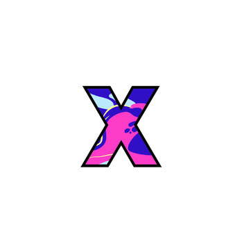 Initial letter X logo vector design template
