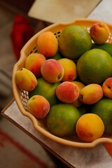 Close shot of Mossami and Peaches fruits