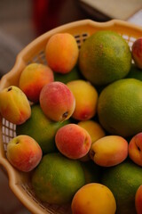 Close shot of Mossami and Peaches fruits