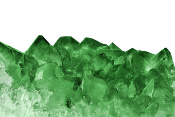 dark green quartz crystals extream closeup