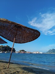 beach with umbrella