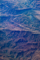 aerial view over Atlas mountain  Morocco