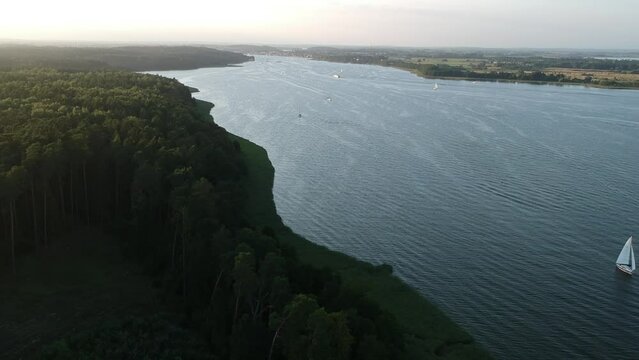 Mikolajskie jezioro - Mikolajskie Lake in Summer sunset, Poland