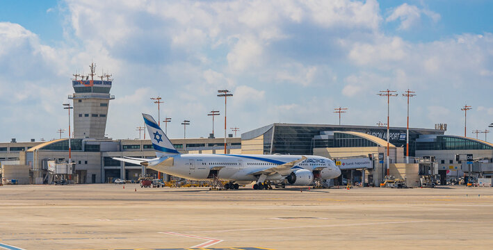 Tel Aviv  Israel - 2022: El Al Aircraft - Airplane In Ben Gurion Airport, Tel Aviv, Israel