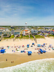 Fototapeta na wymiar Aerial photo of Surf City North Carolina USA summer vacation homes