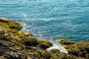 Fototapeta na wymiar waves on the rocks