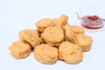 白バックのチキンナゲット