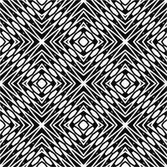 Seamless vector pattern in geometric ornamental style. Monochrome pattern.